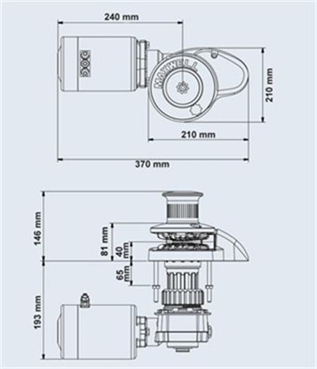 Maxwell RC- 8 600W 12V 6 mm Tambursuz Dik Irgat