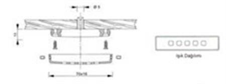 Merdiven / Ortam Aydınlatma Lambası-Beyaz Ledli Kromaj Yüzeyli 12V