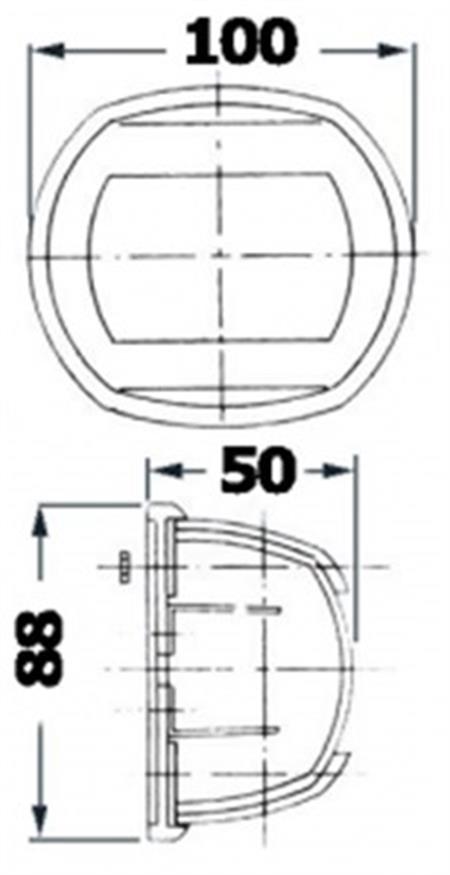 Osculati Classic iskele Feneri 12V Siyah