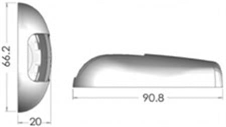 Osculati Ledli Navigasyon İskele Feneri - Yana montaj