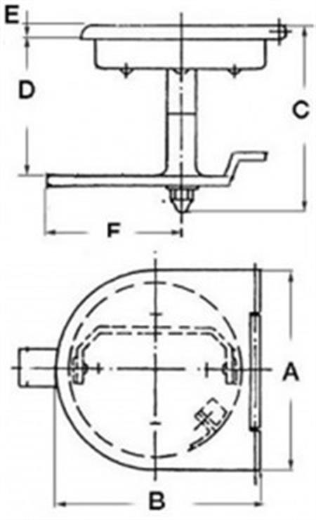 Paslanmaz çelik Gömme kulp 100x115 mm