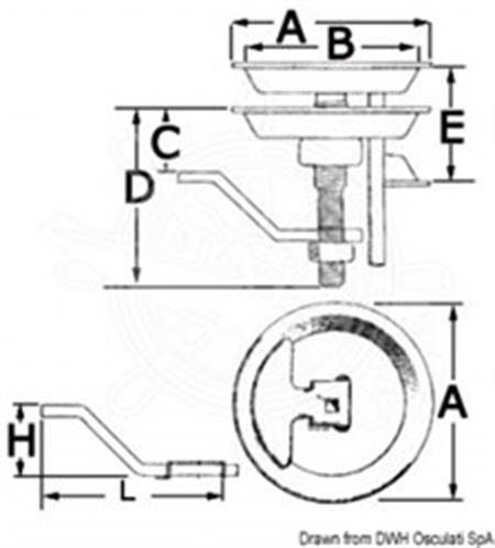 Paslanmaz Çelik Gömme Kulp 90mm