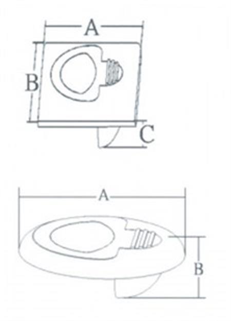 Paslanmaz Çelik Southco gömme kulp 51mm Kare