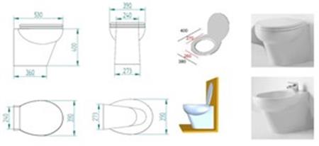 Planus Stilo Plus 24V Beyaz Taş Tahrat Kitli Tuvalet