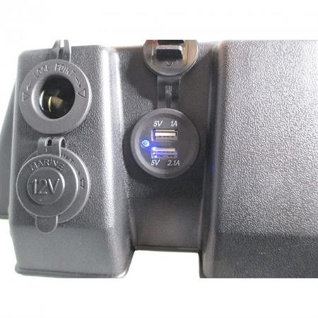 Plastik Akü Kutusu Çakmak+Usb+Voltmetreli