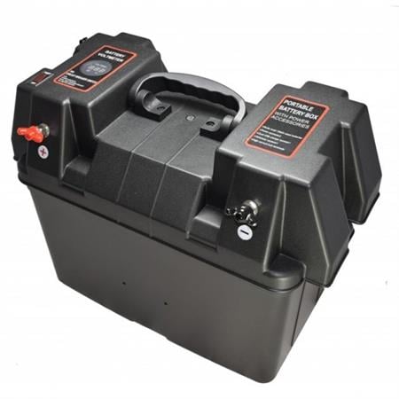 Plastik Akü Kutusu Çakmak+Usb+Voltmetreli