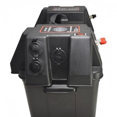 Plastik Akü Kutusu Çakmak+Usb+Voltmetreli