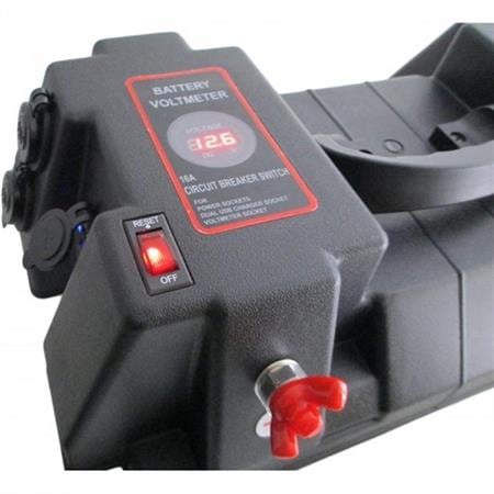 Plastik Akü Kutusu Çakmak+Usb+Voltmetreli