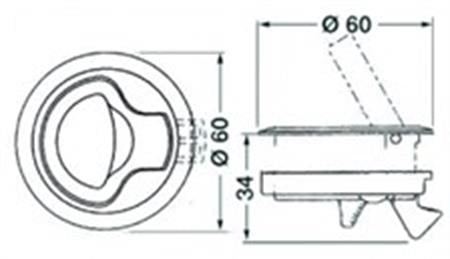 Plastik kulp Kilitli