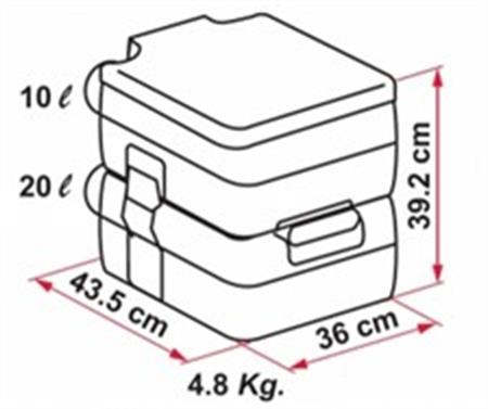 Portatif tuvalet 20lt