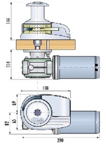 Quick ASTER. Tamburlu 12V 300W 6MM