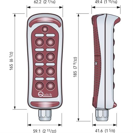 Quick HRC 1008L Kablolu 8 Butonlu LEDli Uzaktan Kumanda