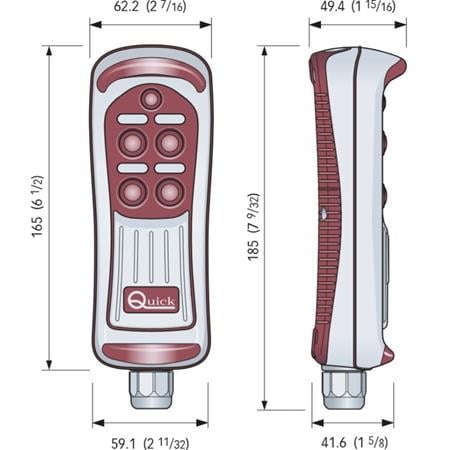 Quick HRC 1004L Kablolu 4 Butonlu LEDli Uzaktan Kumanda