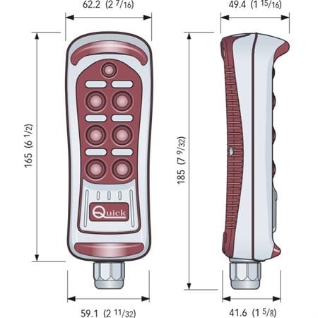 Quick HRC 1006L Kablolu 6 Butonlu LEDli Uzaktan Kumanda