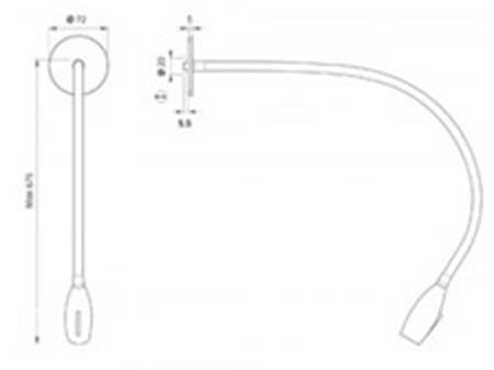 Quick Marine Lighting Maya30 Okuma Lambası Kromaj 10-30V DC