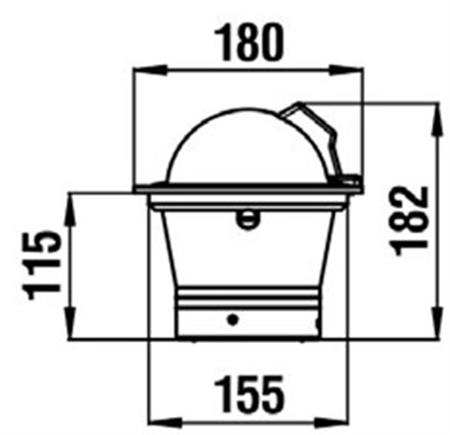 RIVIERA BW1 WHITE STAR GÖMME PUSULA Ø130MM. SİYAH