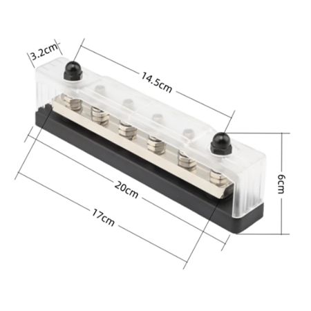 Şase Terminali 6 lı 8 MM 300 Amper