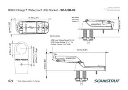 Scanstrut Rokk Çiftli Usb Soketi