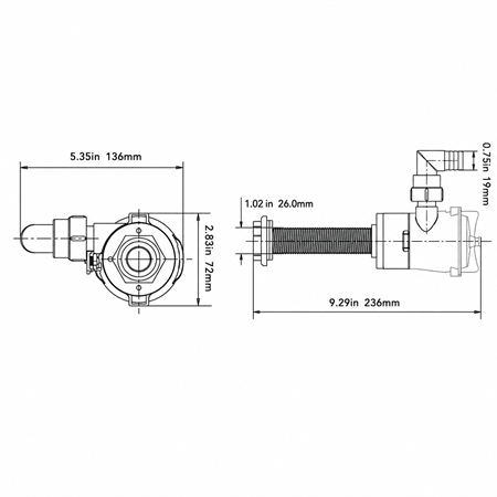 Seaflo Dikey Livar Pompası 800 GPH 12V