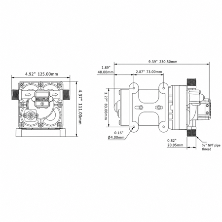 Seaflo Hidrofor Pompası 24V - 18.9 L/Dk - 55 PSI