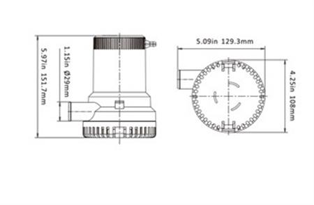 Seaflo Sintine Pompası 2000 GPH 24V