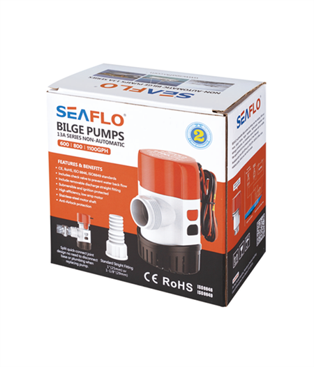 Seaflo Sintine Pompası Çek Valfli 1100 GPH 12V