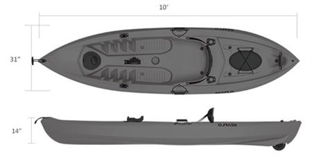 Seaflo Tek Kişilik Balıkçı Kano Gri