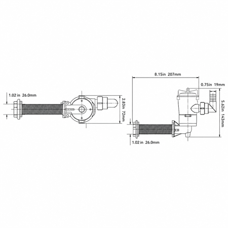 Seaflo Yatay Livar Pompası 800 GPH 12V