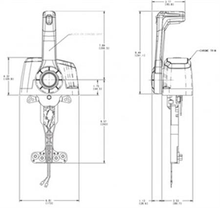 Seastar CHX8141 tekli kumanda kolu trimli