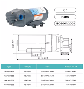 Shiyuan Wwb Hidrofor Pompası 11.3 Litre 55 Psi 24V