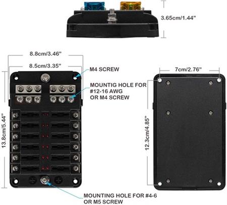 Sigorta Kutusu 12li İkaz ışıklı Şase Bareli