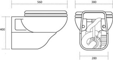 Sky Krem Taş Tuvalet 12V