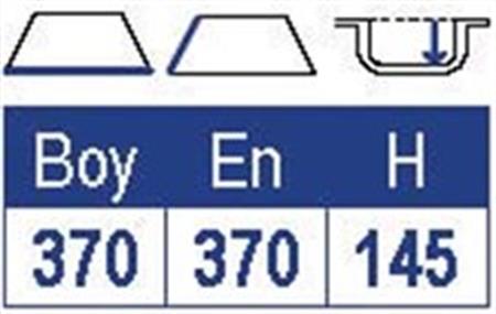 Smev Eviye Paslanmaz Çelik 370x370 mm