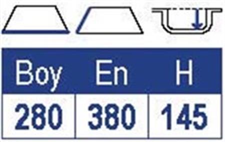 Smev Eviye Paslanmaz Çelik 380x280 mm