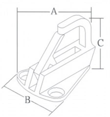Southco Çift Usturmaça Tutucu Paslanmaz Çelik 42x29x33 mm