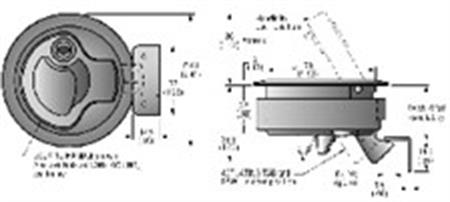 Southco Marine M1 kulplu kilit 2-7mm Siyah
