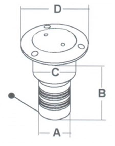 Southco Marine Mazot dolum ağızı 50mm