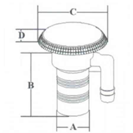 Southco Marine Su dolum ağızı 38mm