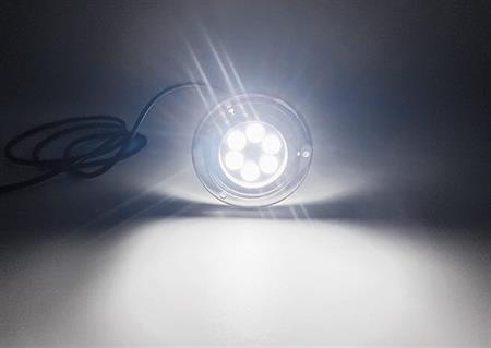 Su Altı Lambası 6 Ledli Yuvarlak 12-30V Beyaz