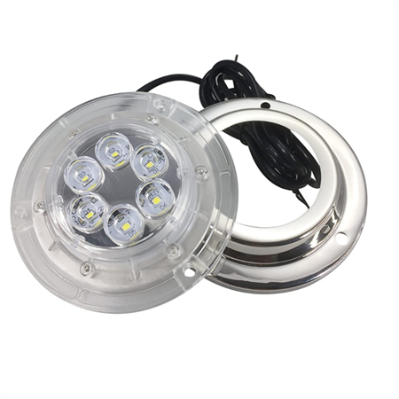 Su Altı Lambası 6 Ledli Yuvarlak 12-30V Beyaz