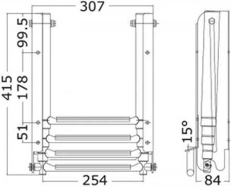 Teleskopik 4 Basamaklı merdiven 1125mm
