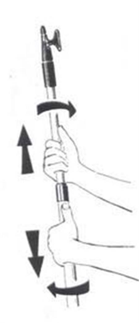 Teleskopik kakıç Boy 130-220 cm Çap: 30 mm