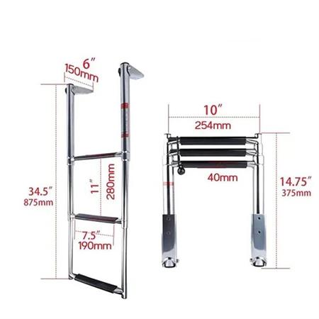Teleskopik Merdiven 3lü Platform Üstü 254x879mm
