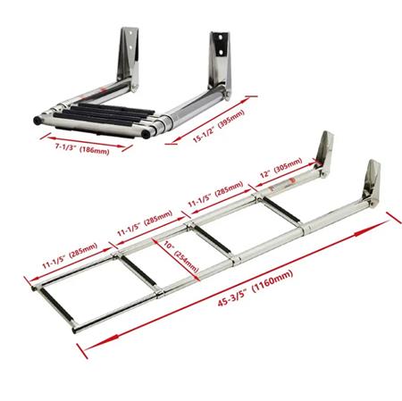 Teleskopik Merdiven 4lü Platform Üstü 254x1150mm