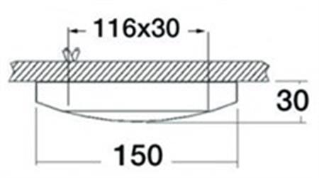 Tik Tavan Lambası Halojen Ampullü 12V/20W