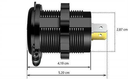 USB Hızlı Şarj Soketi Q3.0 + Voltmetre