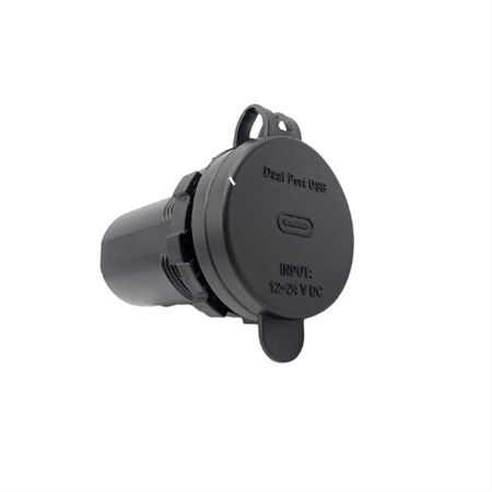 USB+ Type C + Voltmetre Göstergesi 12-24V