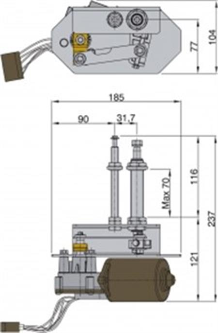 Vetus Ağır Hizmet Tipi Silecek Sistemi 12V