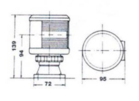 Vetus Çıpa Feneri 360° Beyaz
