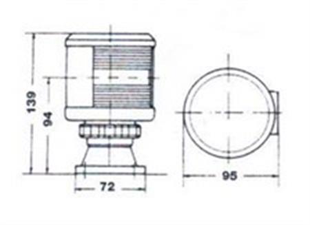 Vetus Çıpa Feneri 360° Kırmızı